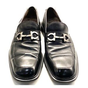Salvatore Ferragamo Black Leather Loafer